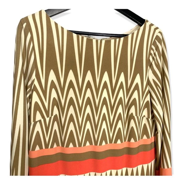 Eliza J Boat Neck Print Long Sleeve Dress *Medium - Picture 2 of 10